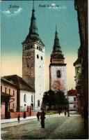 Zsolna, Sillein, Zilina; Római katolikus templom. Schwarcz Vilmos kiadása / Catholic church