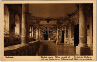 Budapest I. Királyi palota, előtér ruhatárral, belső. Rigler rt. 82. sz.