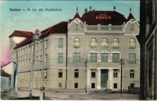 1914 Zsolna, Sillein, Zilina; M. kir. állami főreáliskola. Glasel S. kiadása / school