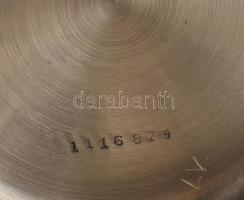 Ébresztős zsebóra, jelzés nélkül, működő szerkezettel, szép számlappal, tokkal. d: 50 mm