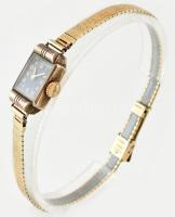 Elma női, kézi felhúzós karóra. Aranyozott fém. fém szíjjal. 21x19 mm