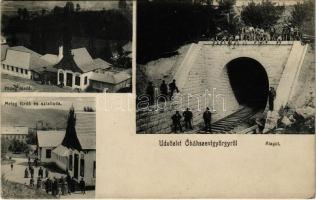 Oláhszentgyörgy, Sangeorz-Bai; Hideg és Meleg fürdő és szálloda, vasúti alagút / thermal spa, hotel, railway tunnel