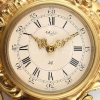 Jaeger electronic kvarc falióra masszív, aranyozott réz kerettel. Működő, jó állapotban. 37 cm