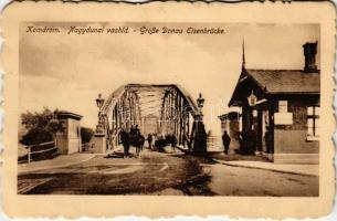 1916 Komárom, Komárnó; Nagydunai vashíd / Danube bridge