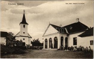 Kide, Chidea; Római katolikus templom és papilak. Dunky fivérek fényképészek kiadása / church and rectory