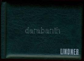 Vadonatúj Lindner éremtartó zsebalbum, 48 4x4cm-es férőhellyel, zöld színben