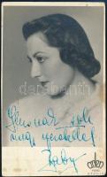 Lukács Margit (1914-2002) színésznő autográf dedikálással ellátott fotólap