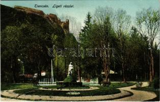 1915 Trencsén, Trencín; Ligeti részlet, vár / park, castle