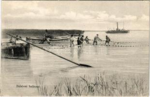 Balatoni halászat, gőzhajó. M.T. és F.I. Koch Willy 505.