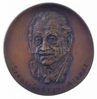 Nyírő Gyula (1924-2005) DN Szent-Györgyi Albert egyoldalas, öntött bronz plakett (120mm) T:1-