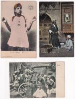13 db RÉGI használatlan egyiptomi népviseletes képeslap / 13 pre-1945 unused Egyptian folklore postcards