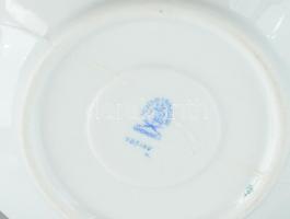 Herendi zöld Apponyi mintás mokkás készlet. 6 személyes. Kézzel festett, jelzett, sérült (1 alj csor...