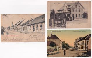 3 db RÉGI osztrák képeslap vegyes minőségben: Felsőlövő, Lustenau, Dürnkrut / 3 pre-1945 Austrian postcards in mixed quality: Oberschützen, Lustenau, Dürnkrut
