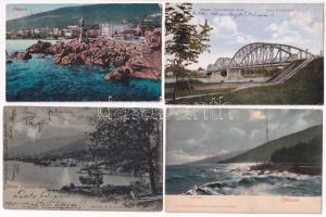 4 db RÉGI horvát képeslap vegyes minőségben / 4 pre-1945 Croatian postcards in mixed quality