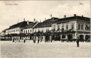 1909 Vác, Constantin (Konstantin) tér, Siketnéma Intézet, Tragor Ignácz és Fia üzlete