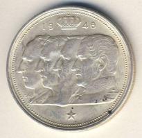 Belgium 1948. 100Fr Ag "4 király" T:2/3