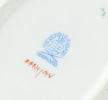 Herendi Apponyi mintás hamutálka, kézzel festett, jelzett, kis kopásokkal, d: 11×7,5 cm