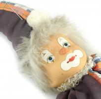 Bohóc figura, porcelán fejjel, h: 59 cm