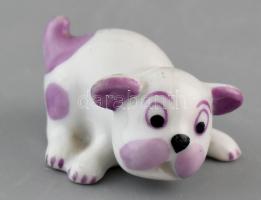 Metzler Orloff porcelán kutyus, kézzel festett, jelzett, hibátlan, m: 3 cm cm