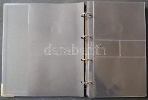 Újszerű gyűrűs album érmés borítékokhoz, 24db albumlappal, 48 férőhellyel, elválasztólapokkal