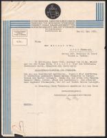 1930 Nürnbergi címkegyár levele és lehúzható vasalható címkék harisnyához minták