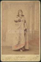 cca 1900 Bayreuther Bünhehfestspiel Lohengrin operaénekesnő színész fotója 11x17 cm