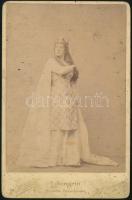 cca 1900 Bayreuther Bünhehfestspiel Lohengrin operaénekesnő színész fotója 11x17 cm