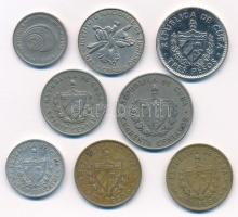 Kuba 1962-2002. 5c-3P (8xklf), közte 2xklf "INTUR" forgalmi érme turistáknak + 2002. 3P Ni...