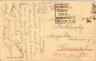 Dömös, Királygunyhó. Szécsényi Mór kiadása + "1924 Árumintavásár" So. Stpl