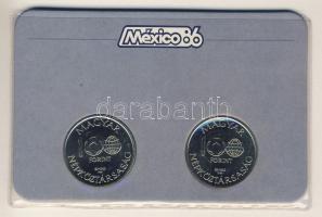 1985. 100Ft + 100Ft "Mexikói labdarúgó VB" kereskedői szettben T:BU