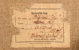 Körössy Balogh jelzéssel, a XX. sz. közepén működött magyar festő alkotása: Alföldi táj. Olaj, vászo...