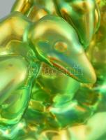 Zsolnay eozin mázas keselyűs tál, jelzett, kopásnyomokkal, alján hajszálrepedéssel, 16,5×10,5 cm