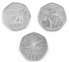 Nagy-Britannia 1973-2016. 50p Cu-Ni (40xklf forgalmi emlékérme) + Man-sziget 1997. 50p Cu-Ni "M...