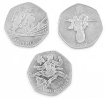 Nagy-Britannia 1973-2016. 50p Cu-Ni (40xklf forgalmi emlékérme) + Man-sziget 1997. 50p Cu-Ni "M...