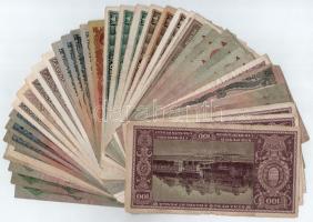 Vegyes 42db-os pengő bankjegy tétel T:III,III-