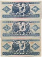 1969. 20Ft + 1975. 20Ft + 1980. 20Ft T:III