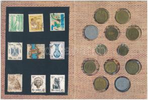 Egyiptom 12db-os érme tétel szuvenír karton csomagolásban + 6db bélyeg T:vegyes
Egypt 12pcs of coin...