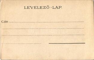 Boldog Újévet! Humoros világosság felé tartandó lap / New Year greeting art postcard, hold to light ...