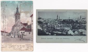 Sopron - 2 db régi képeslap / 2 pre-1905 postcards