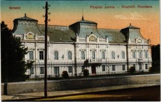 Versec, Werschetz, Vrsac; Püspöki palota. Gábor Lajos kiadása / Bischöfl Residenz / bishops palace