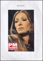 Bodnár Erika (1948-) színésznő aláírása újságkivágáson