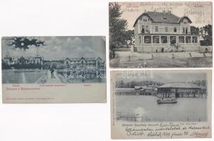 Keszthely - 3 db régi képeslap / 3 pre-1945 postcards