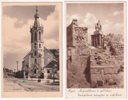 6 db RÉGI magyar város képeslap vegyes minőségben / 6 pre-1945 Hungarian town-view postcards in mixe...