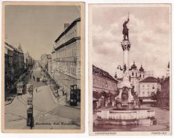 5 db RÉGI magyar város képeslap vegyes minőségben / 5 pre-1945 Hungarian town-view postcards in mixed quality