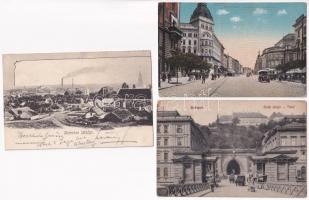 5 db RÉGI magyar város képeslap vegyes minőségben / 5 pre-1945 Hungarian town-view postcards in mixed quality
