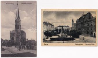 5 db RÉGI magyar város képeslap vegyes minőségben / 5 pre-1945 Hungarian town-view postcards in mixe...
