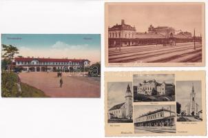 3 db RÉGI magyar város képeslap vegyes minőségben / 3 pre-1945 Hungarian town-view postcards in mixed quality