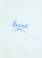 Herendi hecsedli mintás kaspó, m: 11 cm. Jelzett, másodosztály, kézzel festett, kopott