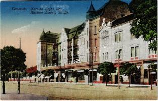 Temesvár, Timisoara; Kossuth Lajos utca, üzletek / street view, shops