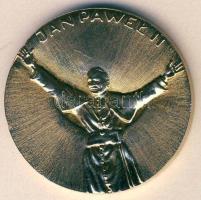 Lengyelország D.N. II.János Pál pápa aranyozott Br plakett T:2